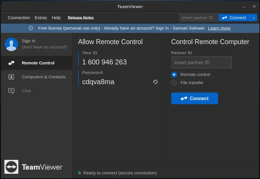 Teamviewer Console