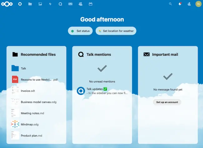 Nextcloud Dashboard