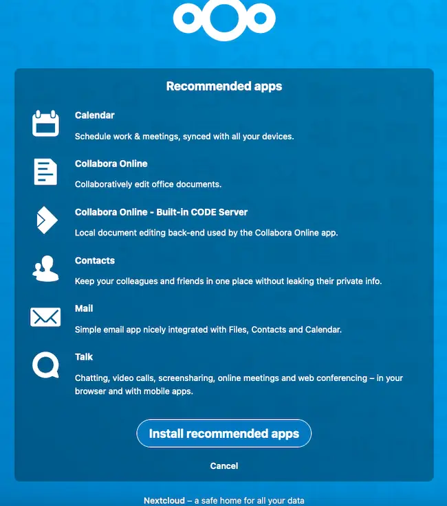 Nextcloud Recommended Apps