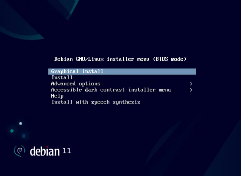 Install Debian 11 Server