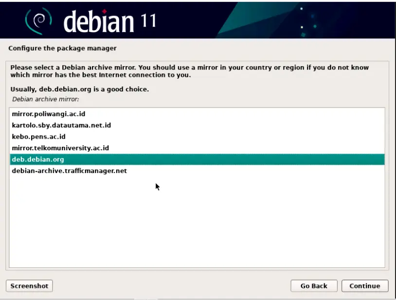 Debian Configure Package Manager
