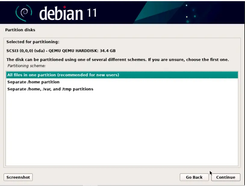 Debian System Partitions