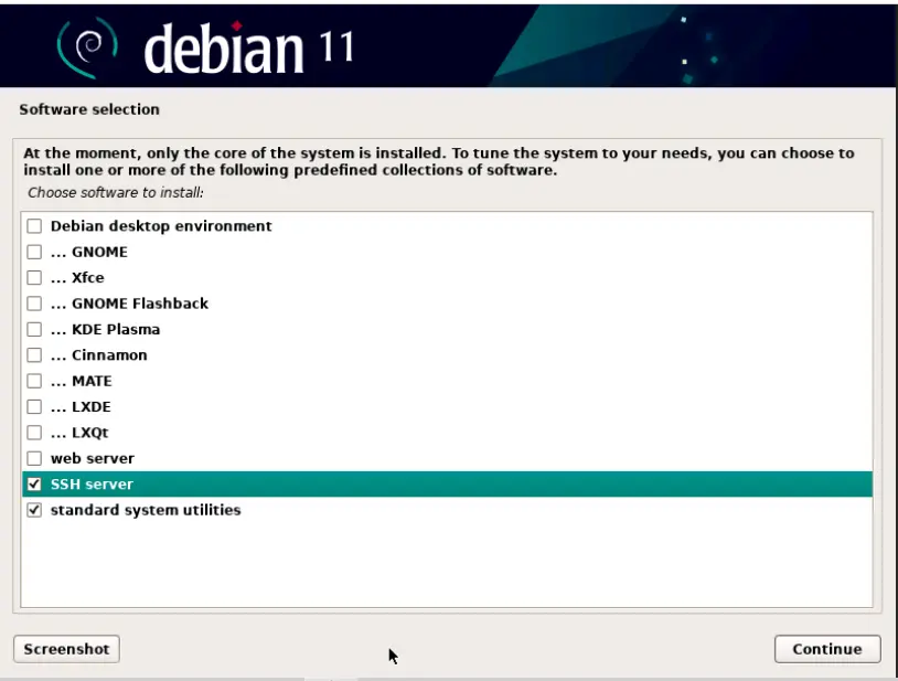 Choose the services of Debian