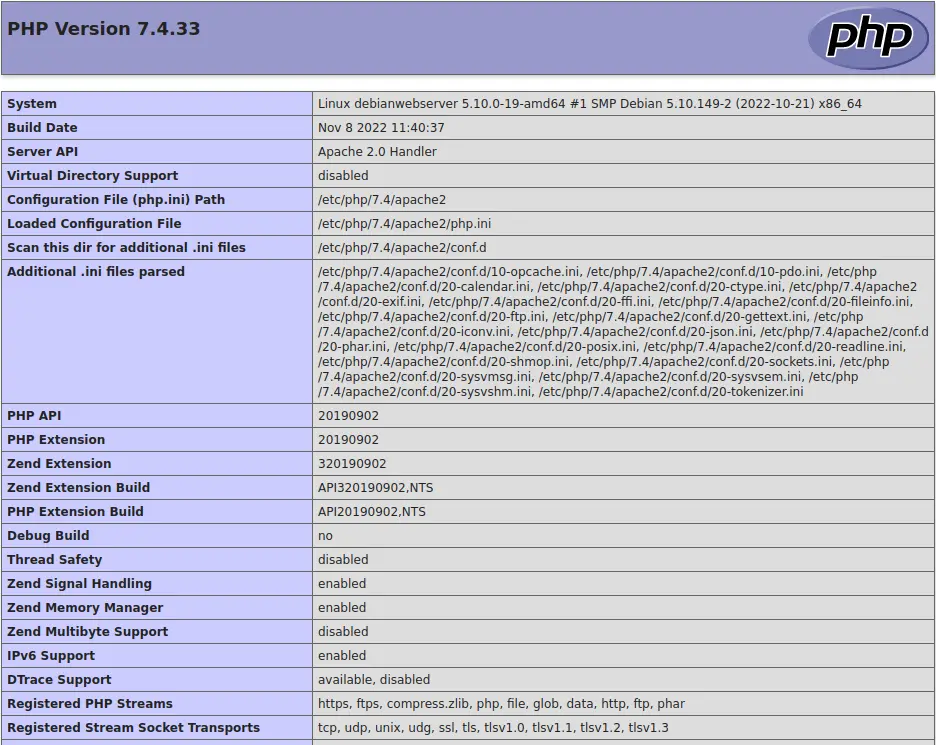 Install PHP 7.4 on Debian