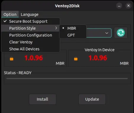 Bootable Drive Options