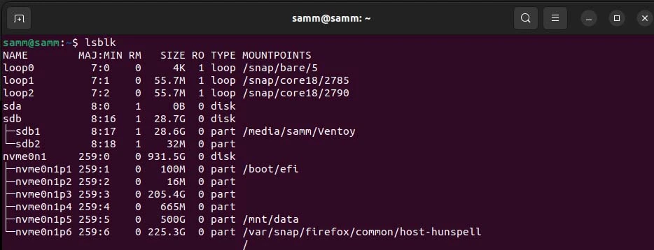 Linux Storage Device Details