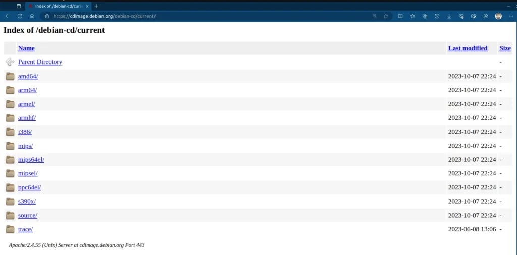 Download Page ISO Debian 12