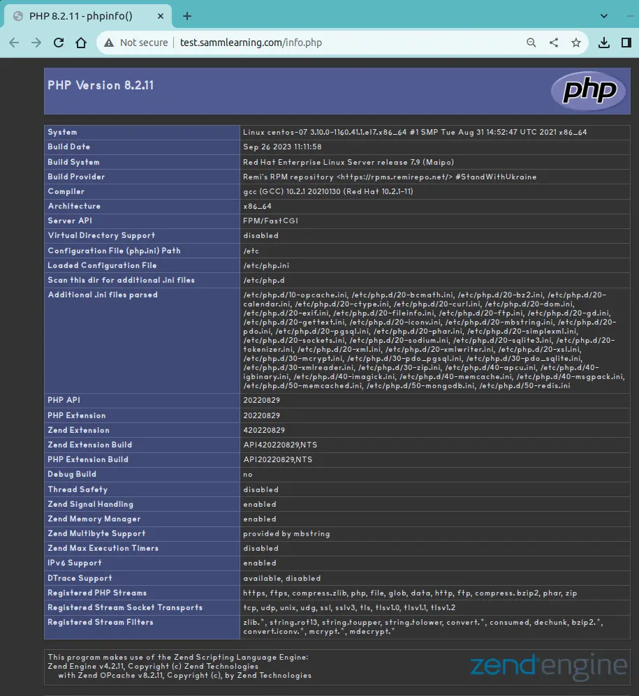 Installing PHP8.2 on CentOS 7